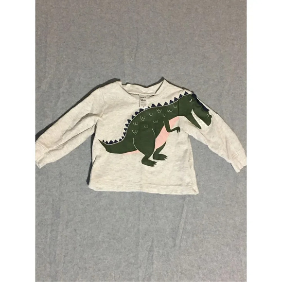 Baby Carter’s Sweater Size 18M Dinosaur Grey Blue Green Warm Comfortable Winter - Picture 1 of 1